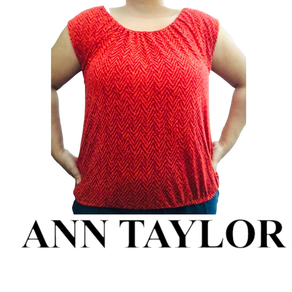ANN TAYLOR LOFT Women’s Top Red size L
